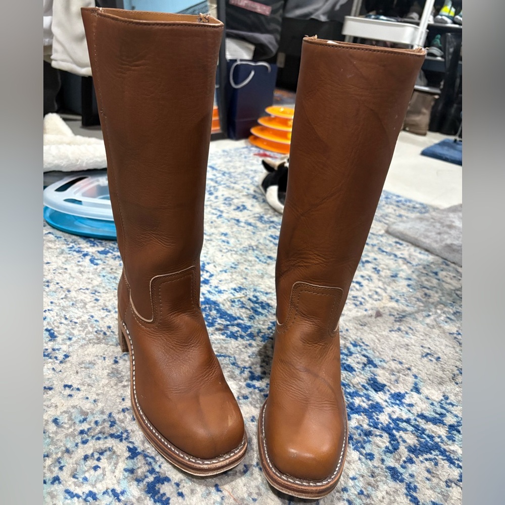 Frye Campus Tall Boots in Saddle